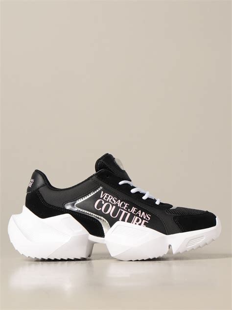 versace jeans suede shoes|Versace couture sneakers women's.